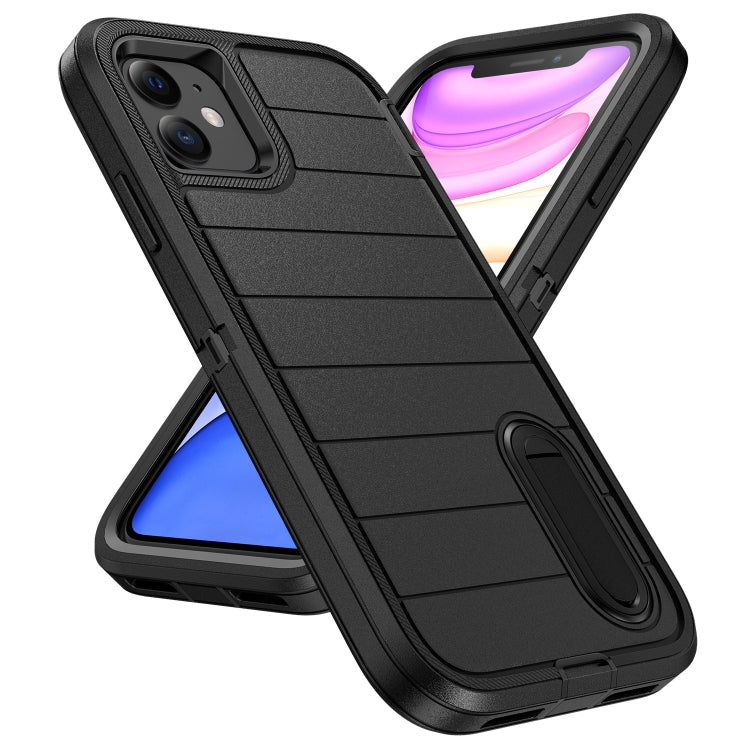 For iPhone 11 Defender Gen2 Rugged PC + Silicone Phone Case with Holder