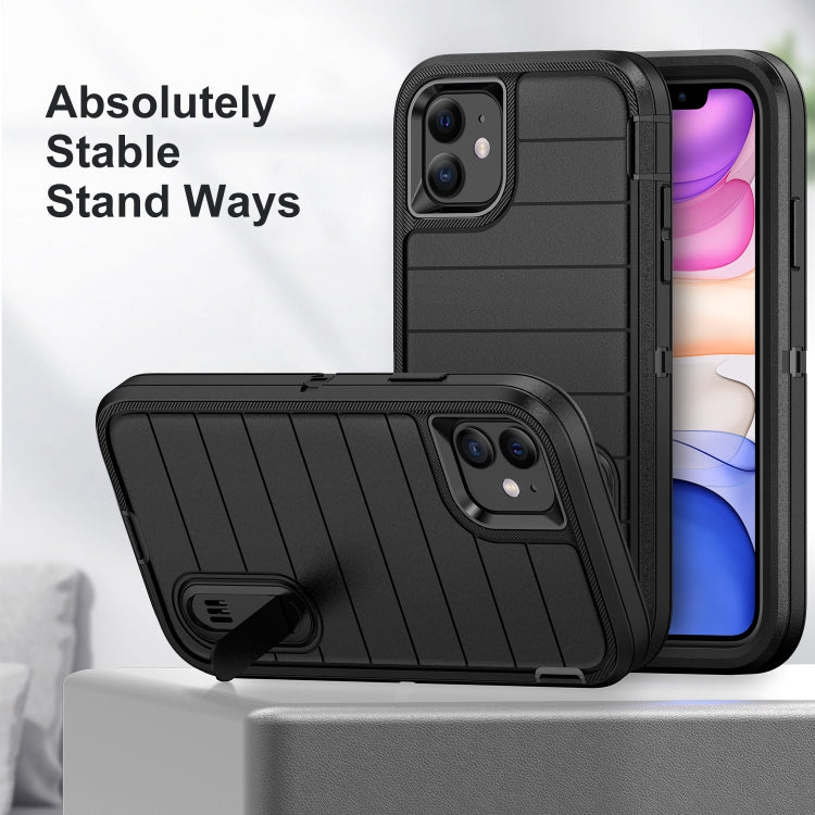 For iPhone 11 Defender Gen2 Rugged PC + Silicone Phone Case with Holder