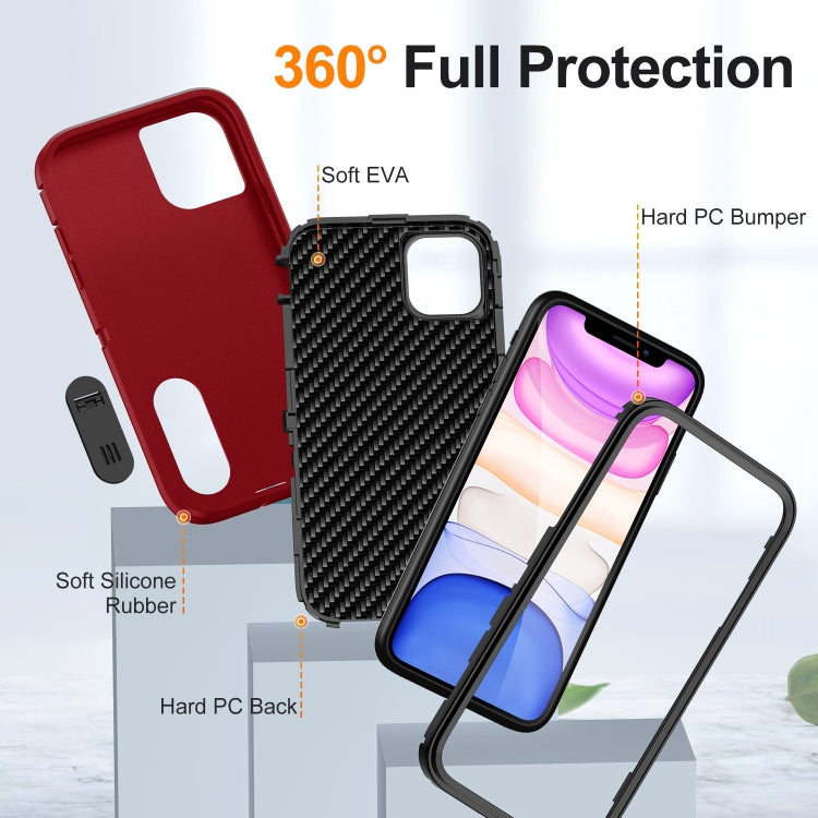 For iPhone 11 Defender Gen2 Rugged PC + Silicone Phone Case with Holder