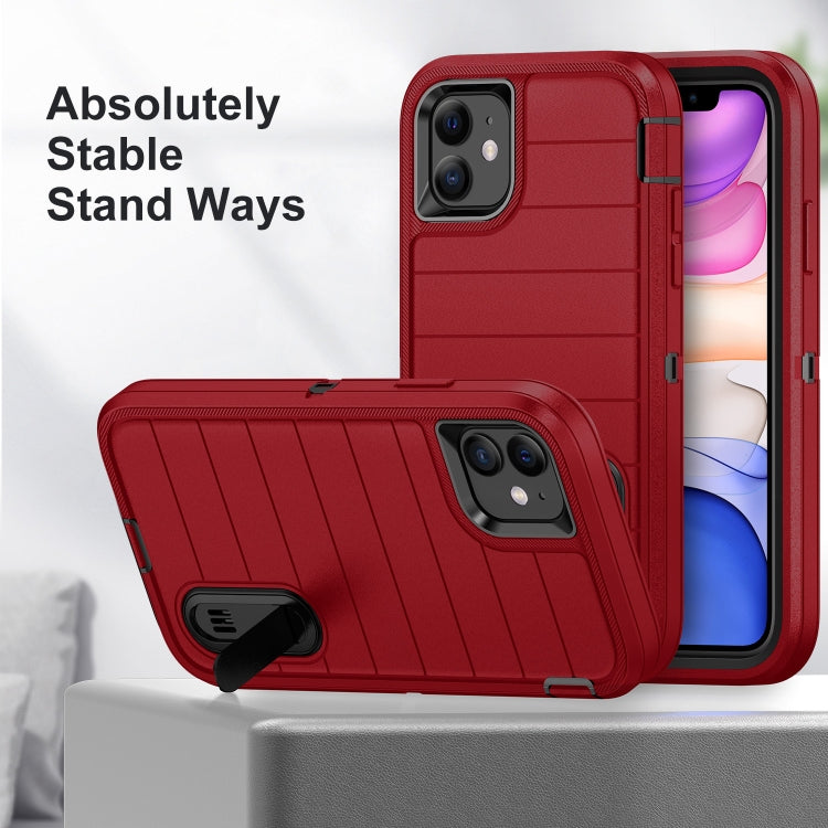 For iPhone 11 Defender Gen2 Rugged PC + Silicone Phone Case with Holder