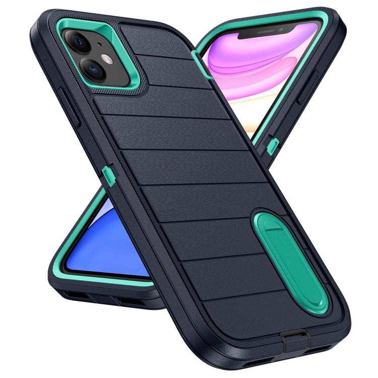 For iPhone 11 Defender Gen2 Rugged PC + Silicone Phone Case with Holder