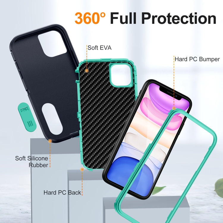 For iPhone 11 Defender Gen2 Rugged PC + Silicone Phone Case with Holder
