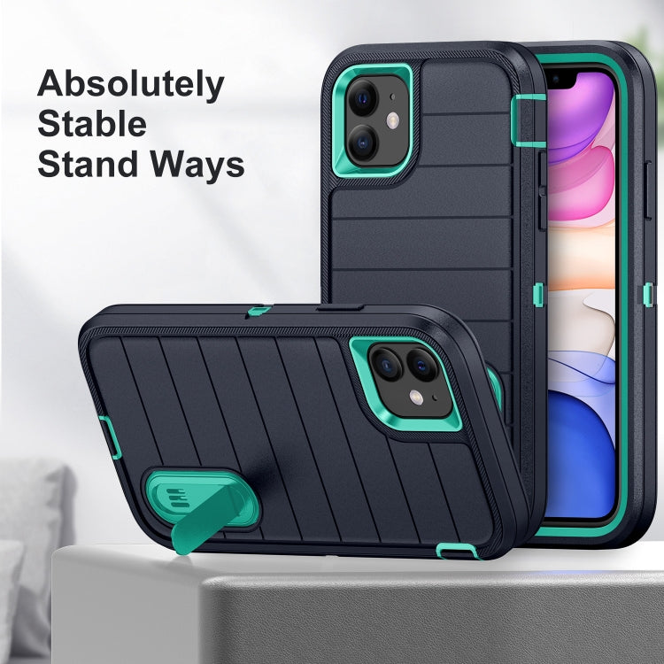 For iPhone 11 Defender Gen2 Rugged PC + Silicone Phone Case with Holder
