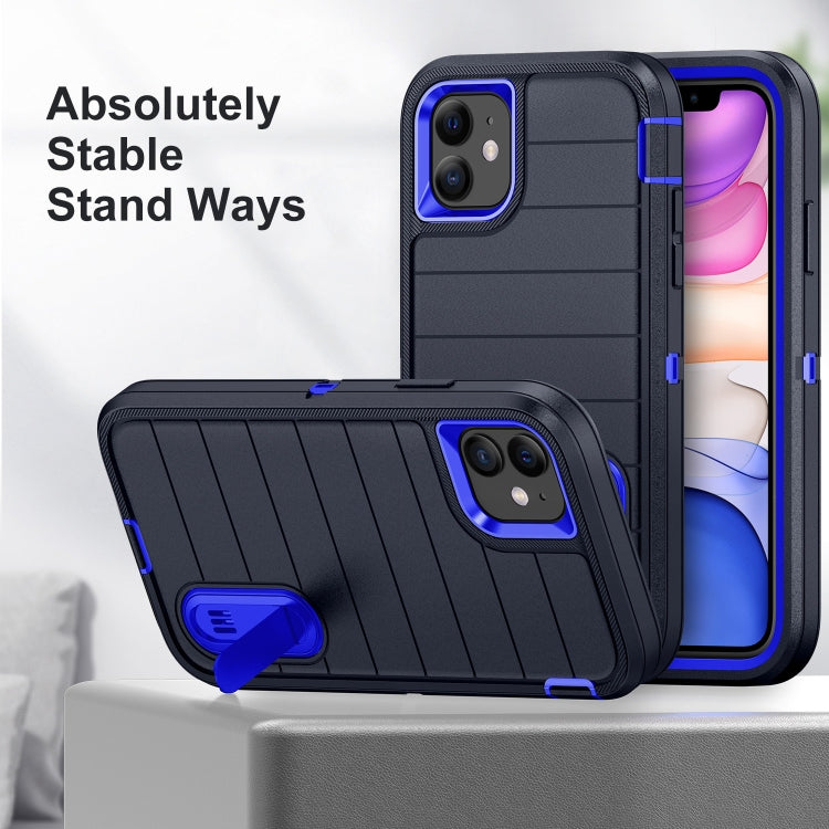 For iPhone 11 Defender Gen2 Rugged PC + Silicone Phone Case with Holder