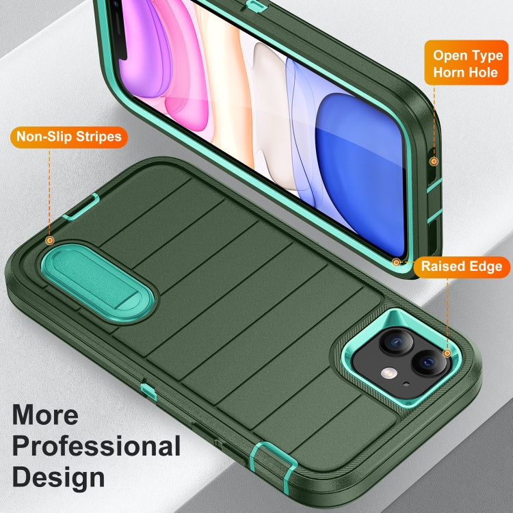 For iPhone 11 Defender Gen2 Rugged PC + Silicone Phone Case with Holder