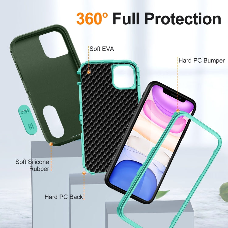 For iPhone 11 Defender Gen2 Rugged PC + Silicone Phone Case with Holder