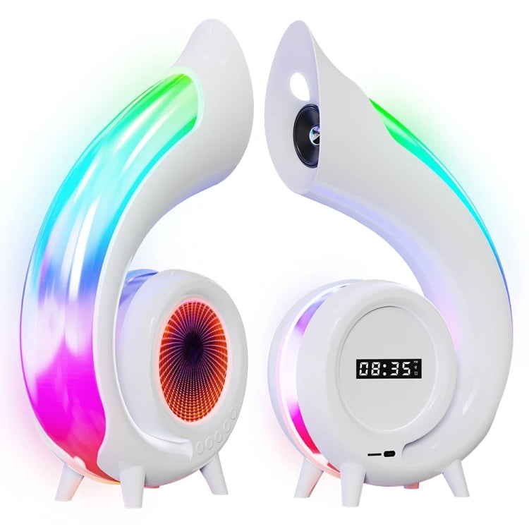 G69 Abyss Light RGB Colorful Desktop Bluetooth Speaker - White