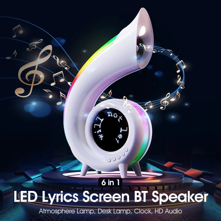 G69 Abyss Light RGB Colorful Desktop Bluetooth Speaker - White