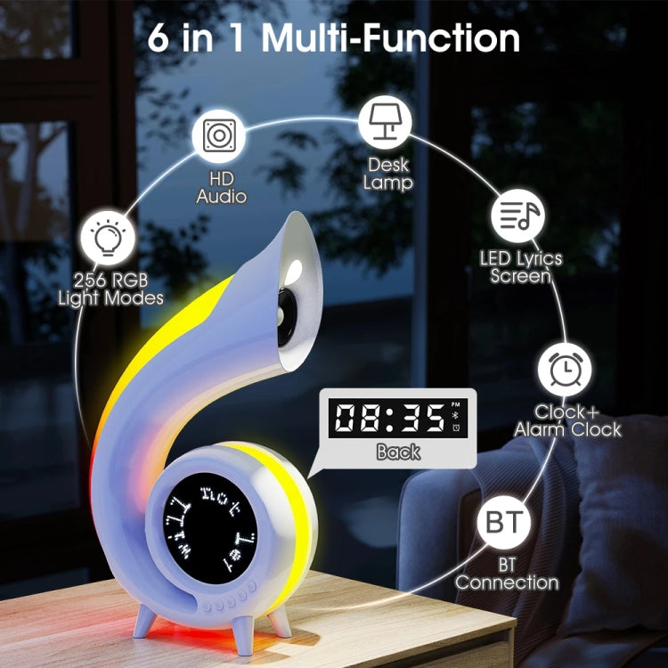 G69 Abyss Light RGB Colorful Desktop Bluetooth Speaker - White