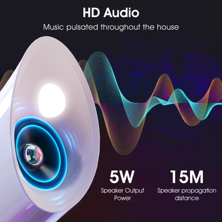 G69 Abyss Light RGB Colorful Desktop Bluetooth Speaker - White