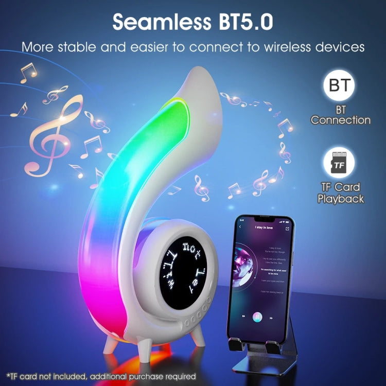 G69 Abyss Light RGB Colorful Desktop Bluetooth Speaker - White