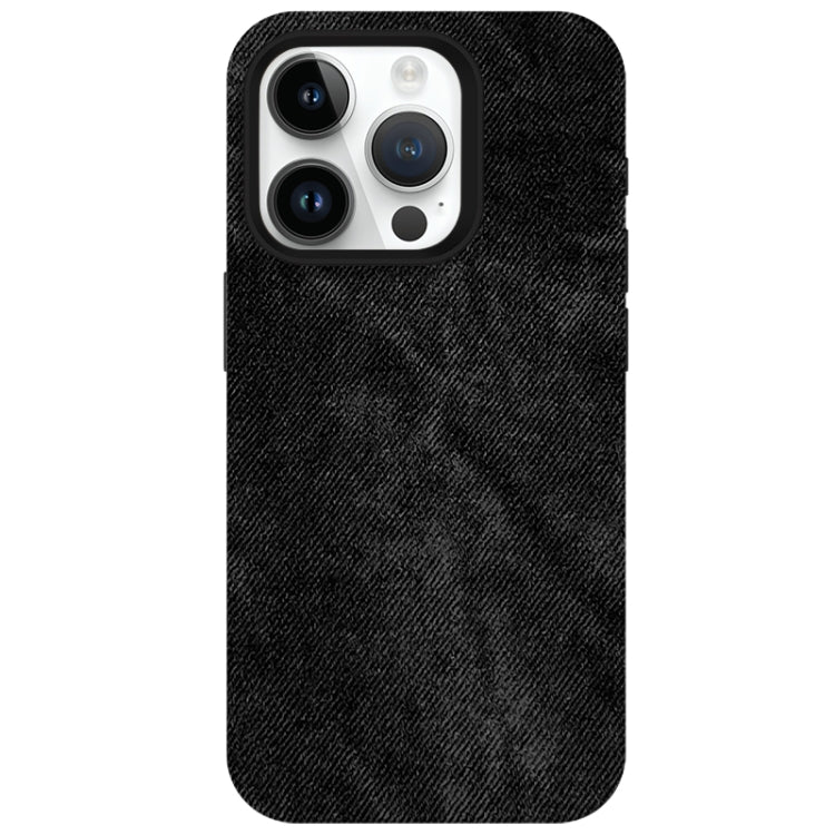 For iPhone 13 Pro Max Skin Feel Denim Leather MagSafe Phone Case