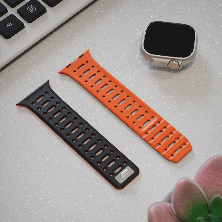For Apple Watch SE 44mm Single Pin Magnetic Silicone Watch Band
