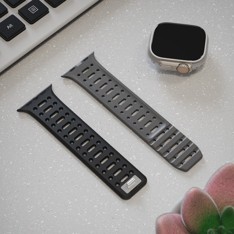 For Apple Watch SE 44mm Single Pin Magnetic Silicone Watch Band