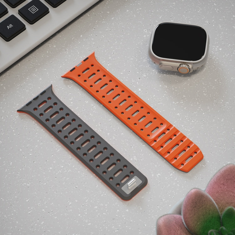 For Apple Watch SE 44mm Single Pin Magnetic Silicone Watch Band