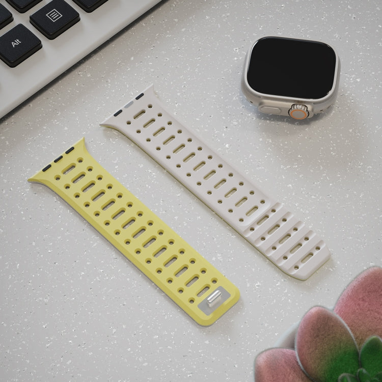 For Apple Watch SE 44mm Single Pin Magnetic Silicone Watch Band
