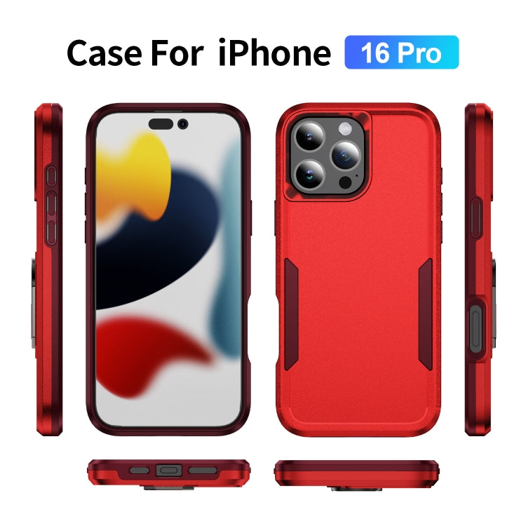 For iPhone 16 Pro Pioneer Armor Heavy Duty PC + TPU Phone Case