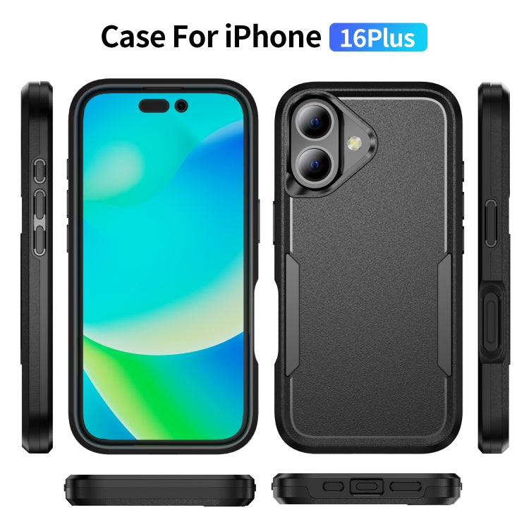 For iPhone 16 Plus Pioneer Armor Heavy Duty PC + TPU Phone Case
