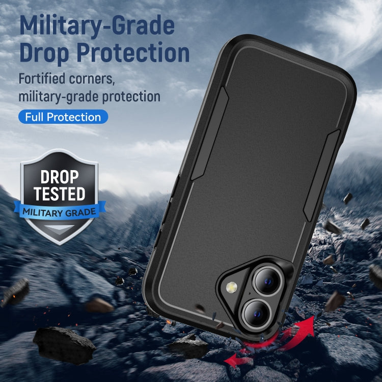 For iPhone 16 Plus Pioneer Armor Heavy Duty PC + TPU Phone Case