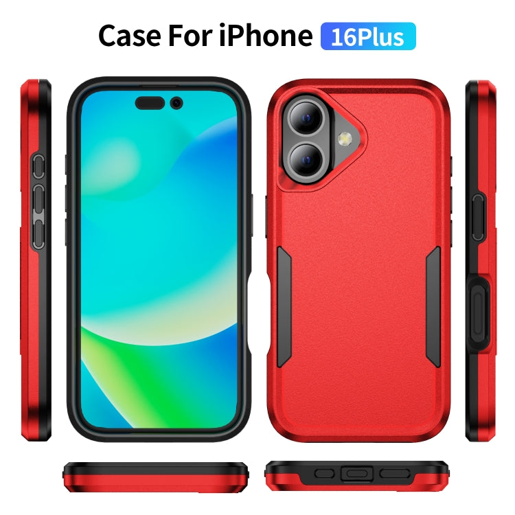 For iPhone 16 Plus Pioneer Armor Heavy Duty PC + TPU Phone Case