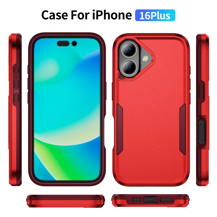 For iPhone 16 Plus Pioneer Armor Heavy Duty PC + TPU Phone Case