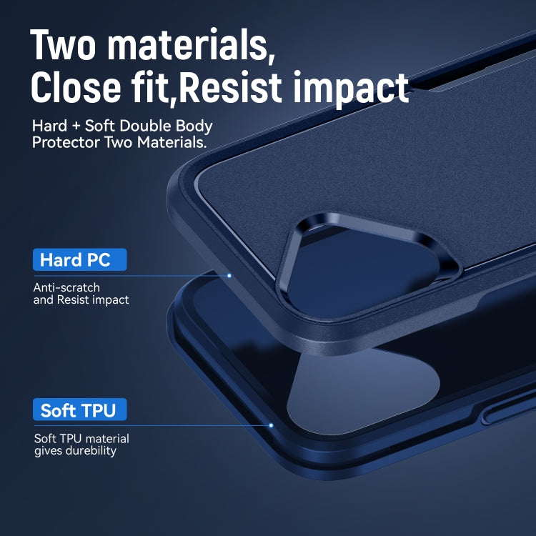 For iPhone 16 Plus Pioneer Armor Heavy Duty PC + TPU Phone Case