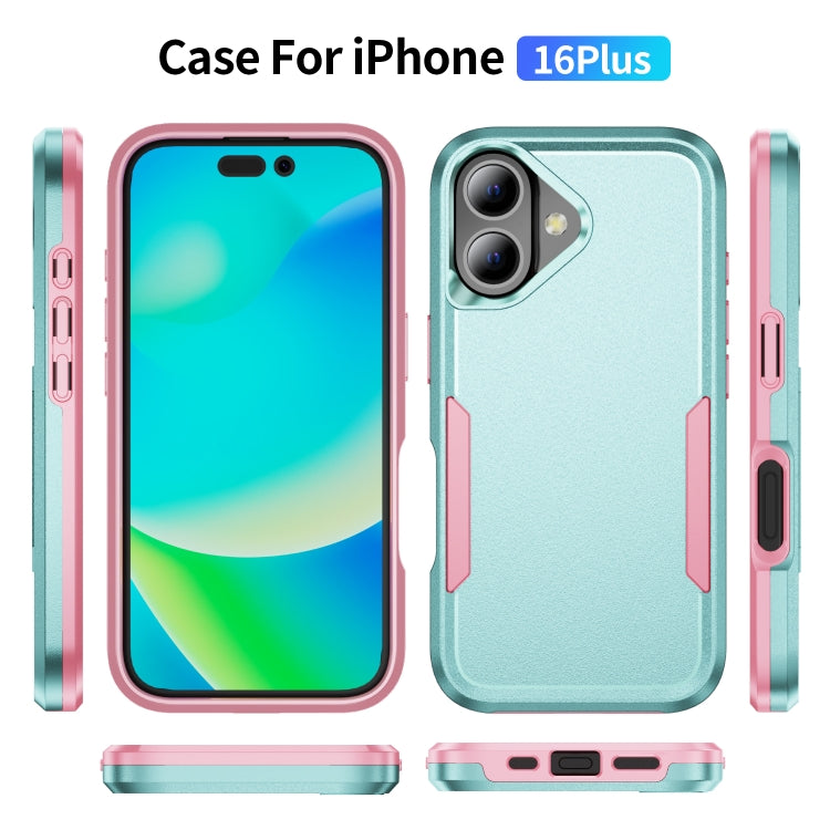 For iPhone 16 Plus Pioneer Armor Heavy Duty PC + TPU Phone Case