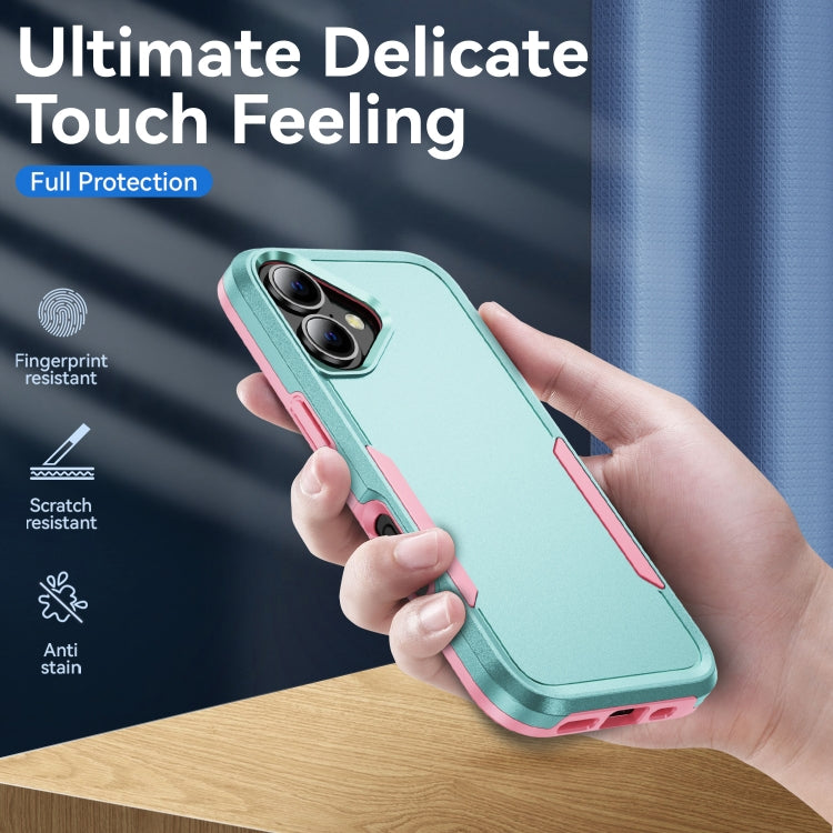 For iPhone 16 Plus Pioneer Armor Heavy Duty PC + TPU Phone Case