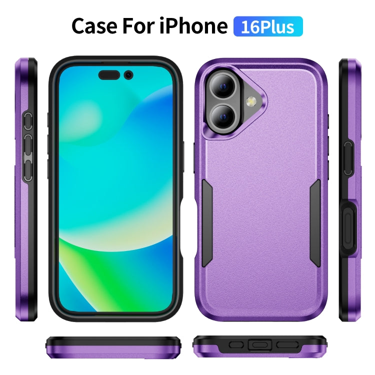 For iPhone 16 Plus Pioneer Armor Heavy Duty PC + TPU Phone Case
