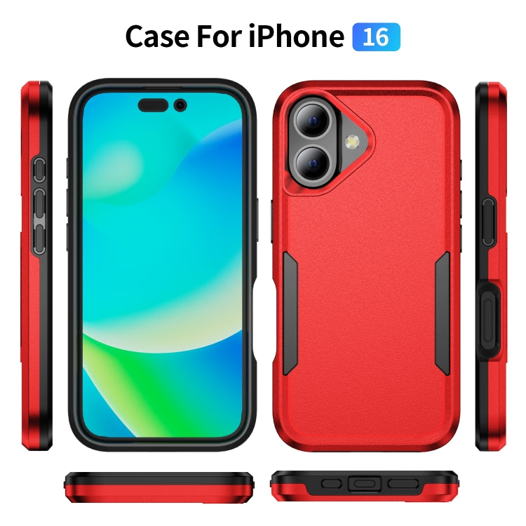 For iPhone 16 Pioneer Armor Heavy Duty PC + TPU Phone Case