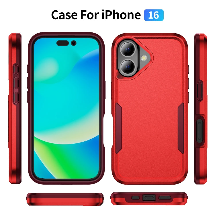 For iPhone 16 Pioneer Armor Heavy Duty PC + TPU Phone Case