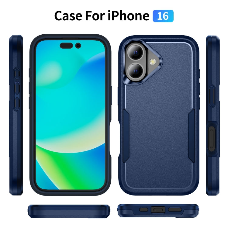 For iPhone 16 Pioneer Armor Heavy Duty PC + TPU Phone Case