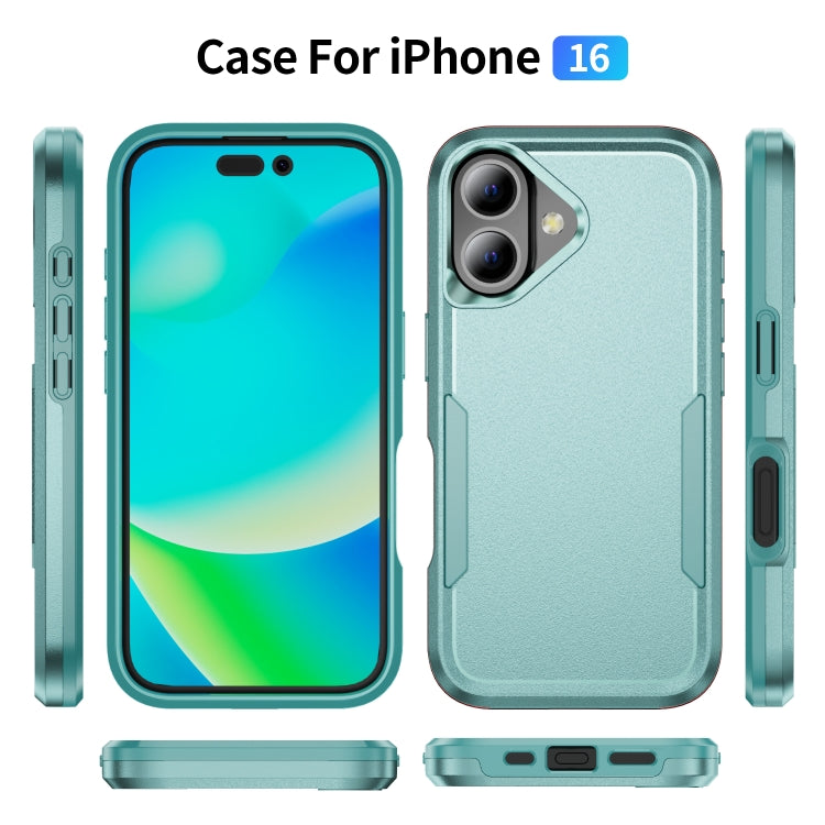 For iPhone 16 Pioneer Armor Heavy Duty PC + TPU Phone Case