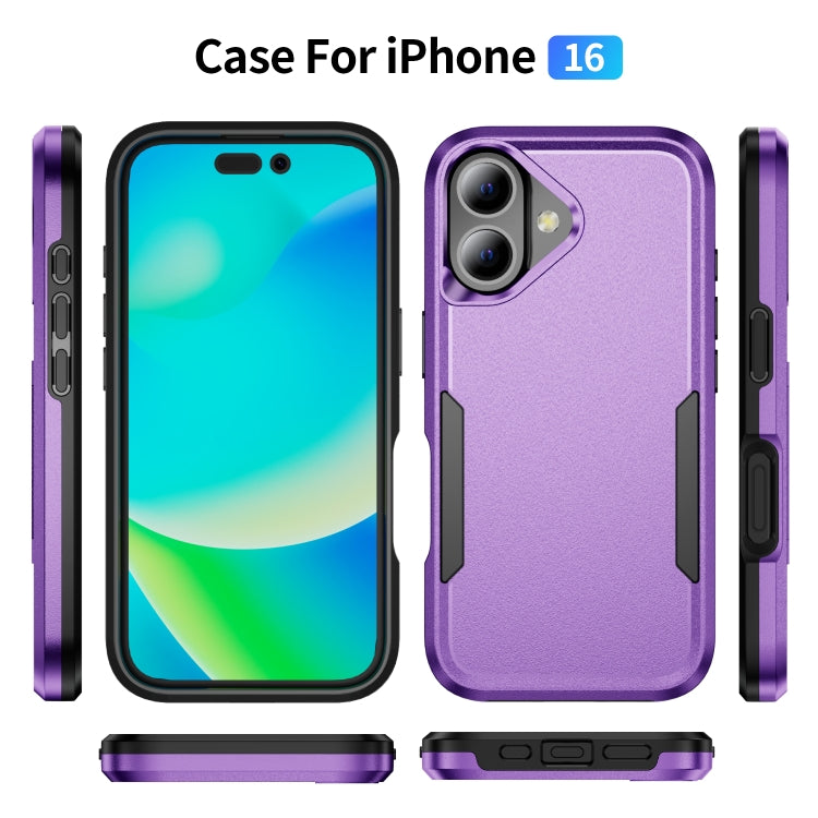 For iPhone 16 Pioneer Armor Heavy Duty PC + TPU Phone Case