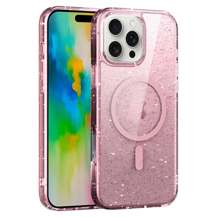 For iPhone 16 Pro Glitter Powder MagSafe Magnetic Phone Case