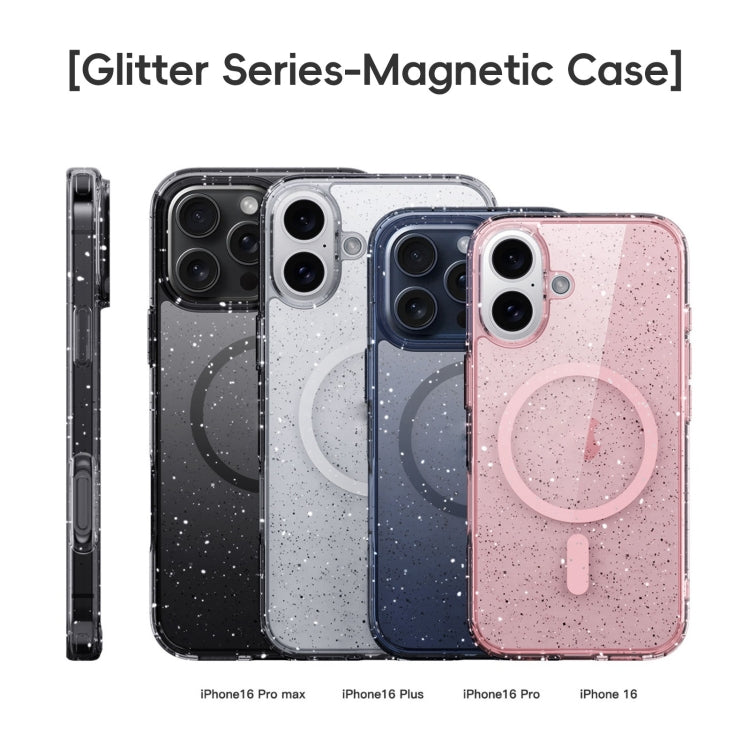 For iPhone 16 Pro Max Glitter Powder MagSafe Magnetic Phone Case
