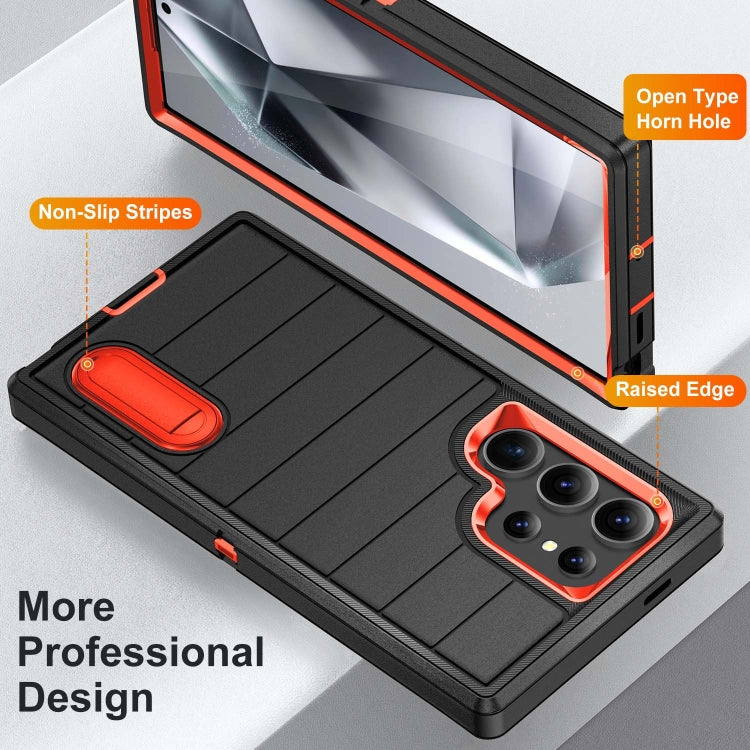 For Samsung Galaxy S24 Ultra 5G Defender Gen2 Rugged PC + Silicone Phone Case with Holder