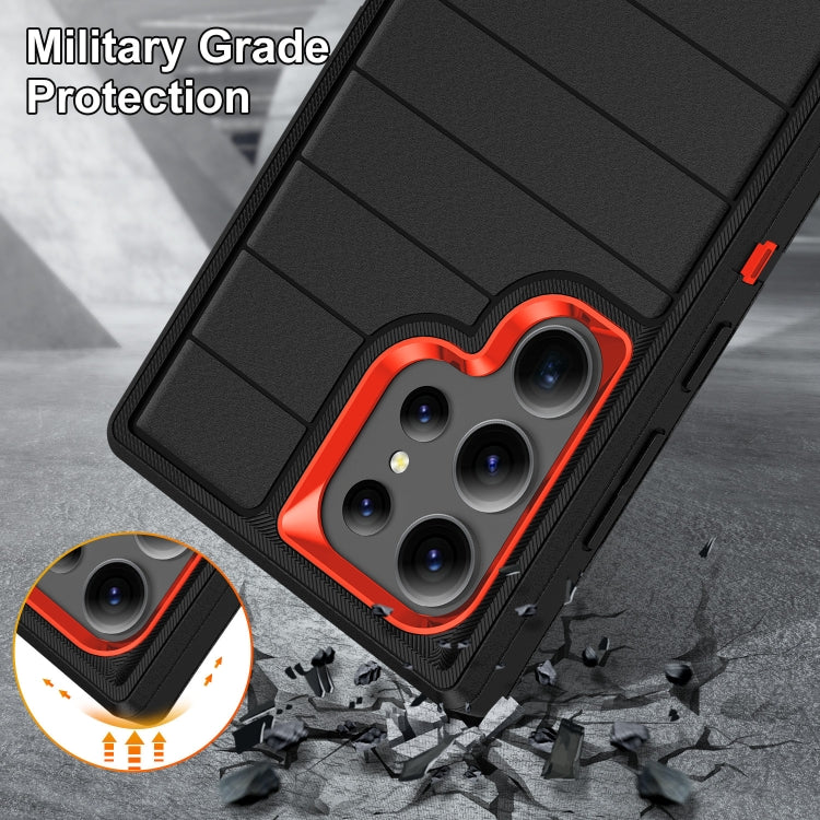 For Samsung Galaxy S24 Ultra 5G Defender Gen2 Rugged PC + Silicone Phone Case with Holder
