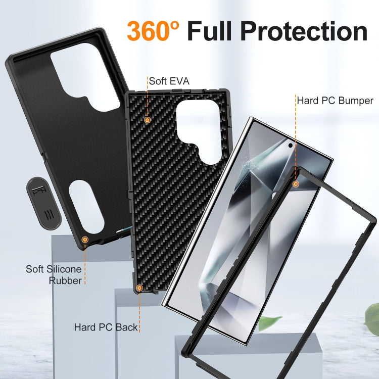 For Samsung Galaxy S24 Ultra 5G Defender Gen2 Rugged PC + Silicone Phone Case with Holder