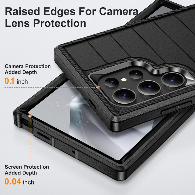 For Samsung Galaxy S24 Ultra 5G Defender Gen2 Rugged PC + Silicone Phone Case with Holder