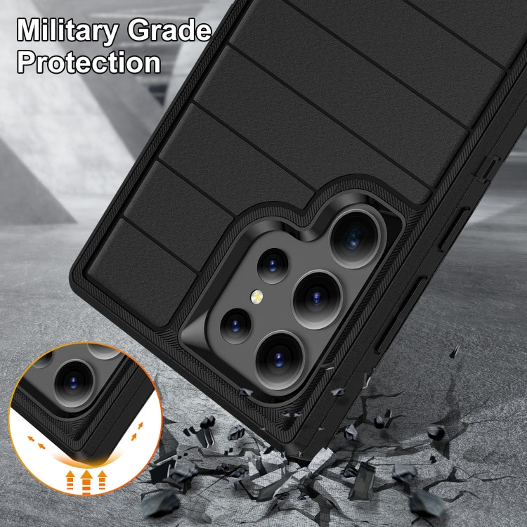 For Samsung Galaxy S24 Ultra 5G Defender Gen2 Rugged PC + Silicone Phone Case with Holder