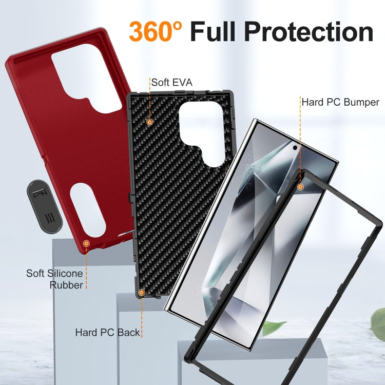 For Samsung Galaxy S24 Ultra 5G Defender Gen2 Rugged PC + Silicone Phone Case with Holder