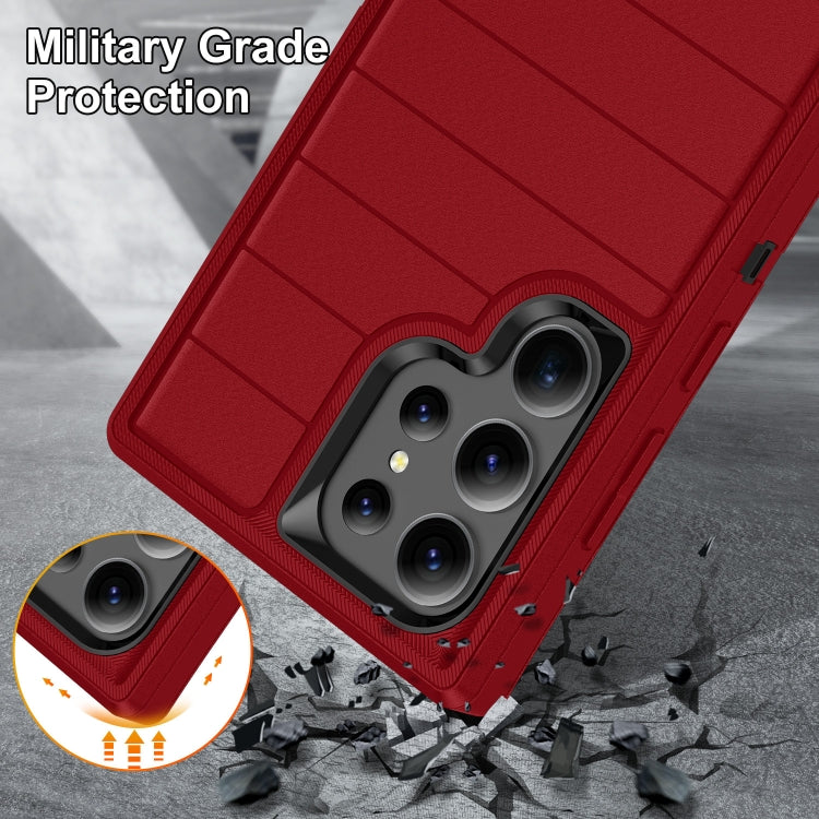 For Samsung Galaxy S24 Ultra 5G Defender Gen2 Rugged PC + Silicone Phone Case with Holder