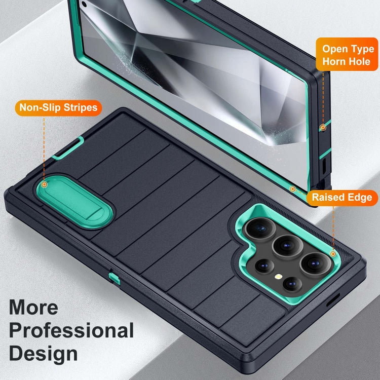 For Samsung Galaxy S24 Ultra 5G Defender Gen2 Rugged PC + Silicone Phone Case with Holder