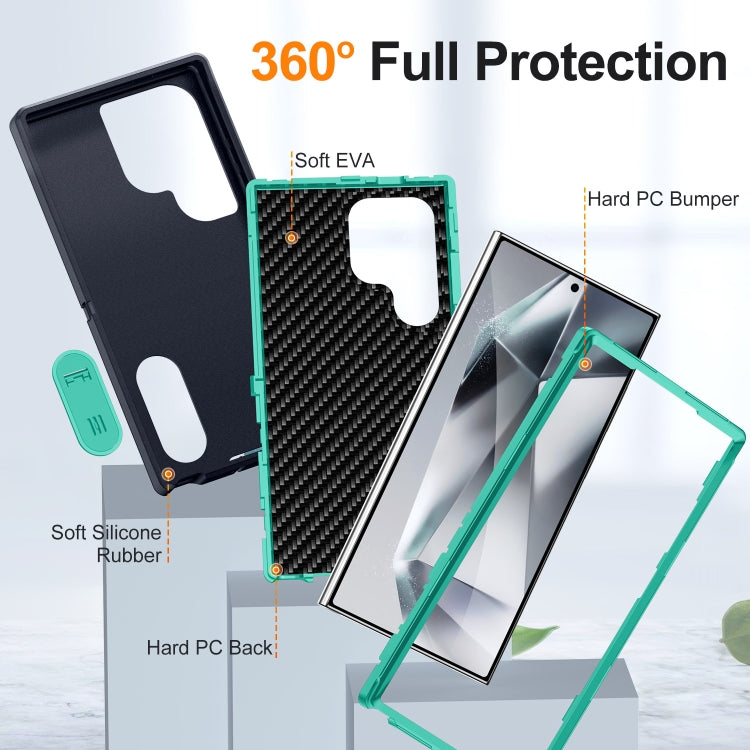 For Samsung Galaxy S24 Ultra 5G Defender Gen2 Rugged PC + Silicone Phone Case with Holder