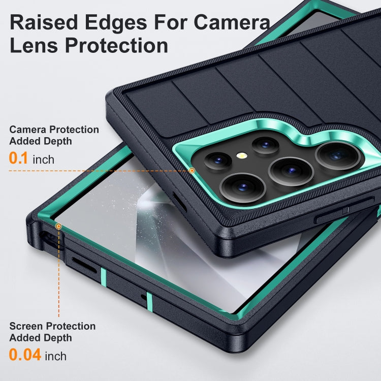 For Samsung Galaxy S24 Ultra 5G Defender Gen2 Rugged PC + Silicone Phone Case with Holder