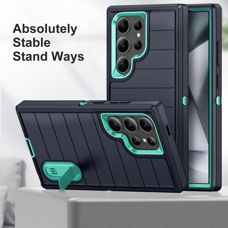 For Samsung Galaxy S24 Ultra 5G Defender Gen2 Rugged PC + Silicone Phone Case with Holder