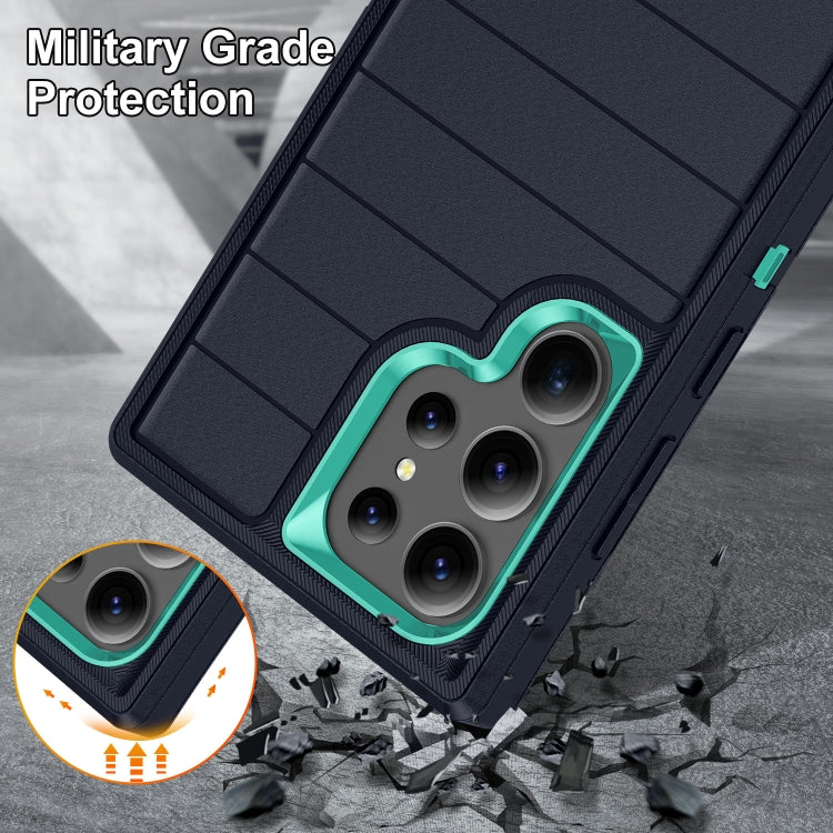 For Samsung Galaxy S24 Ultra 5G Defender Gen2 Rugged PC + Silicone Phone Case with Holder