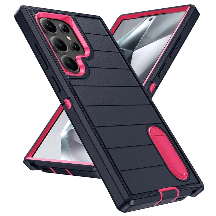 For Samsung Galaxy S24 Ultra 5G Defender Gen2 Rugged PC + Silicone Phone Case with Holder