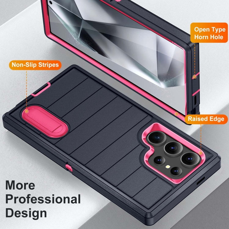 For Samsung Galaxy S24 Ultra 5G Defender Gen2 Rugged PC + Silicone Phone Case with Holder